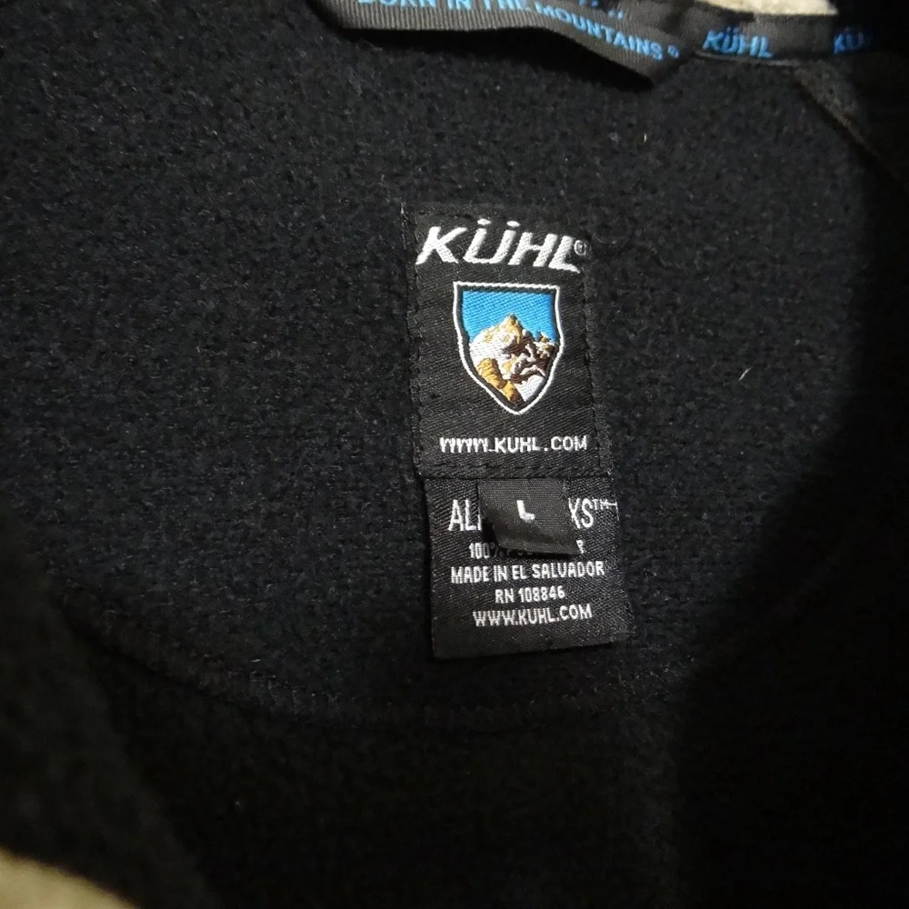 KÜHL Alpenwurx Men’s Large Black Brown Sherpa Fleece Jacket Full Zip Outdoor - Picture 6 of 8